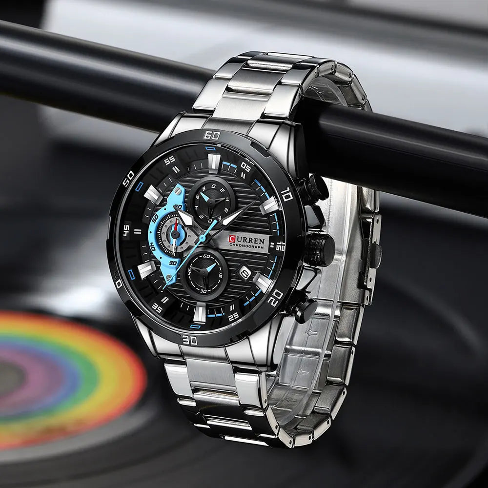 CURREN 8402 Stainless Steel Watches for Men