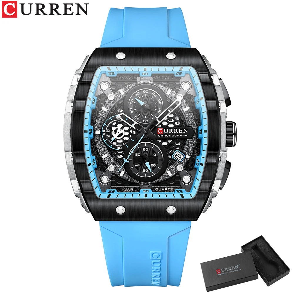 CURREN 8442 Sports Rectangular Watch