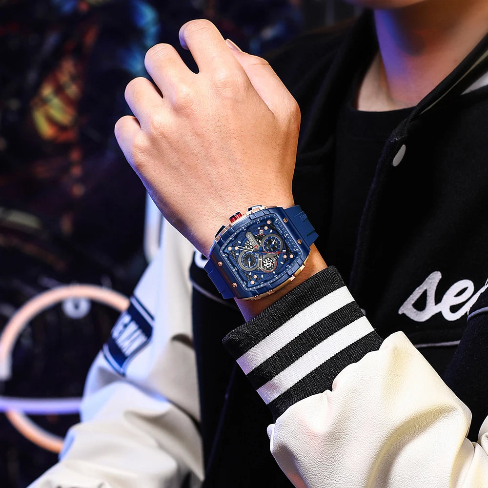 CURREN 8442 Sports Rectangular Watch