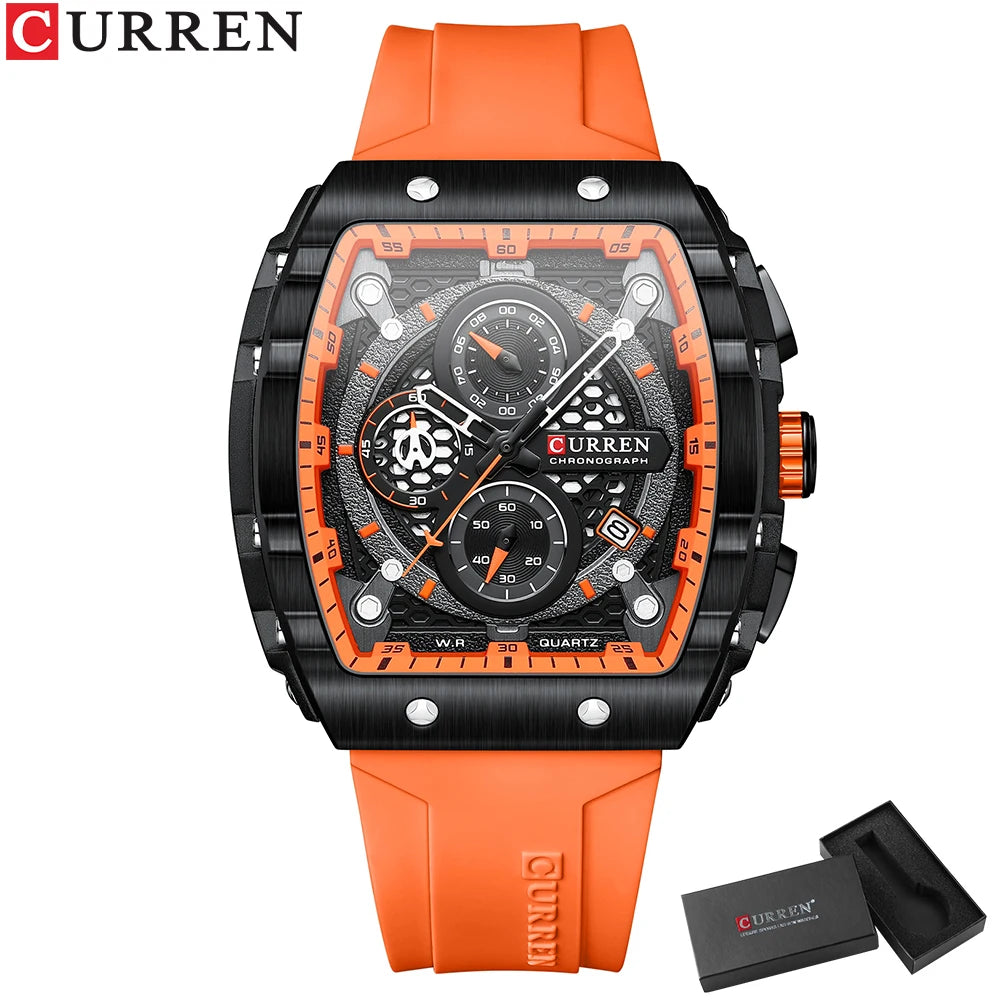 CURREN 8442 Sports Rectangular Watch