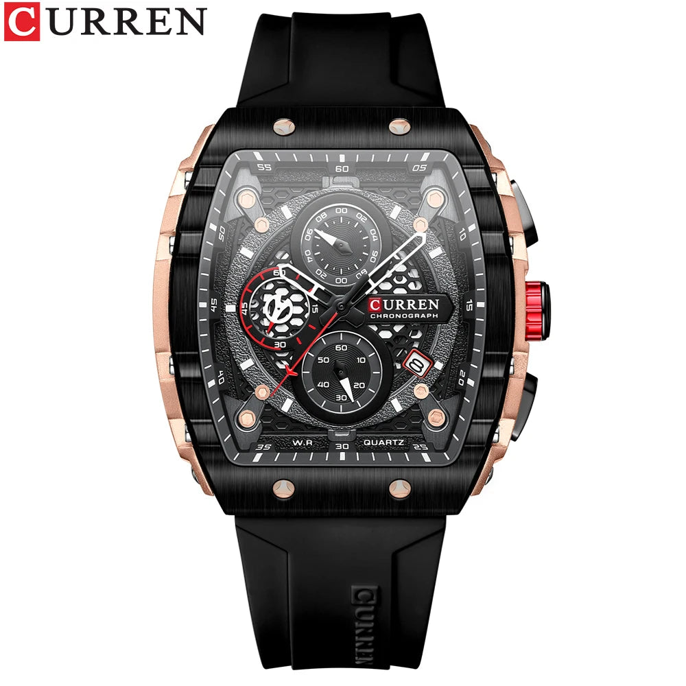 CURREN 8442 Sports Rectangular Watch