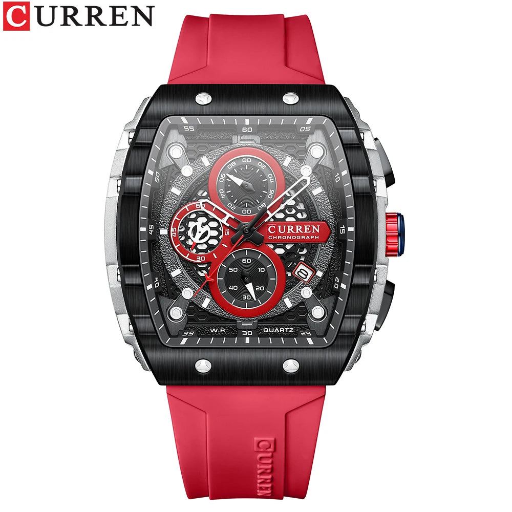 CURREN 8442 Sports Rectangular Watch