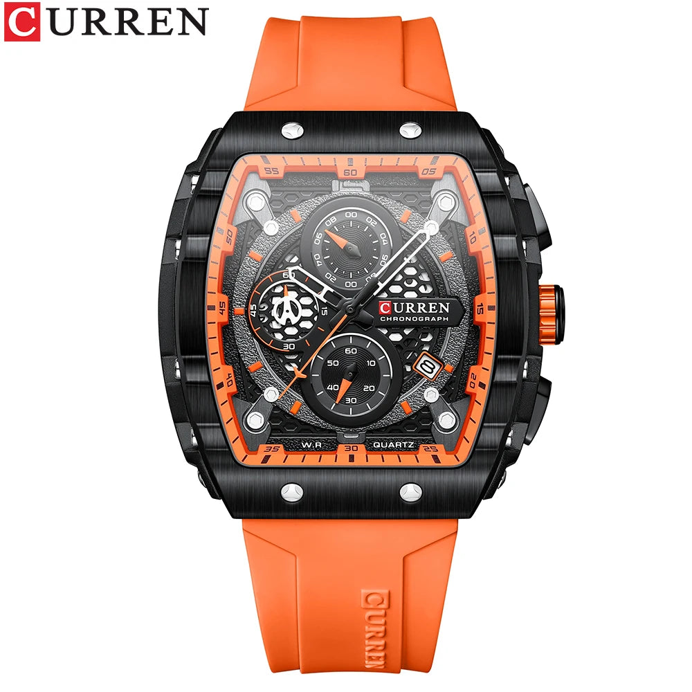 CURREN 8442 Sports Rectangular Watch