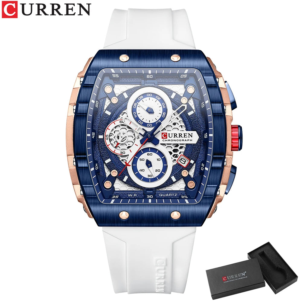 CURREN 8442 Sports Rectangular Watch