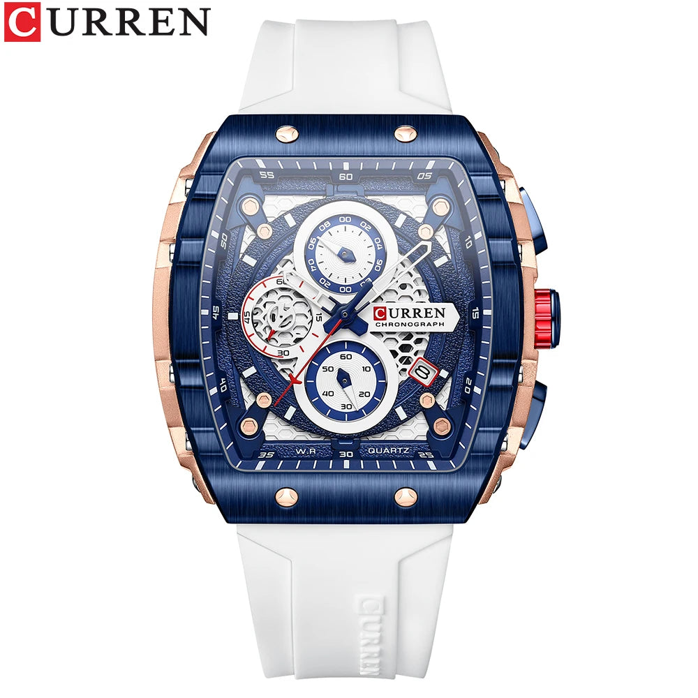 CURREN 8442 Sports Rectangular Watch