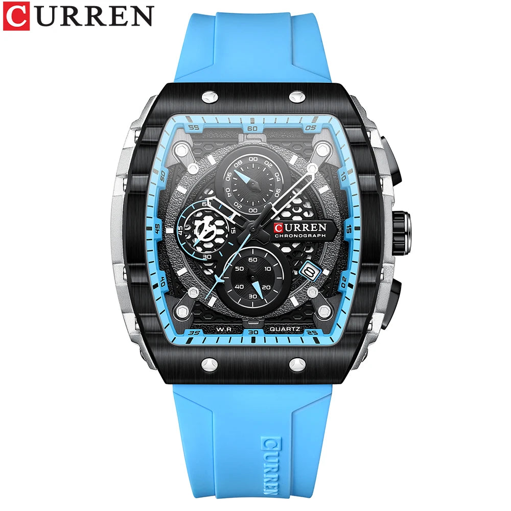 CURREN 8442 Sports Rectangular Watch