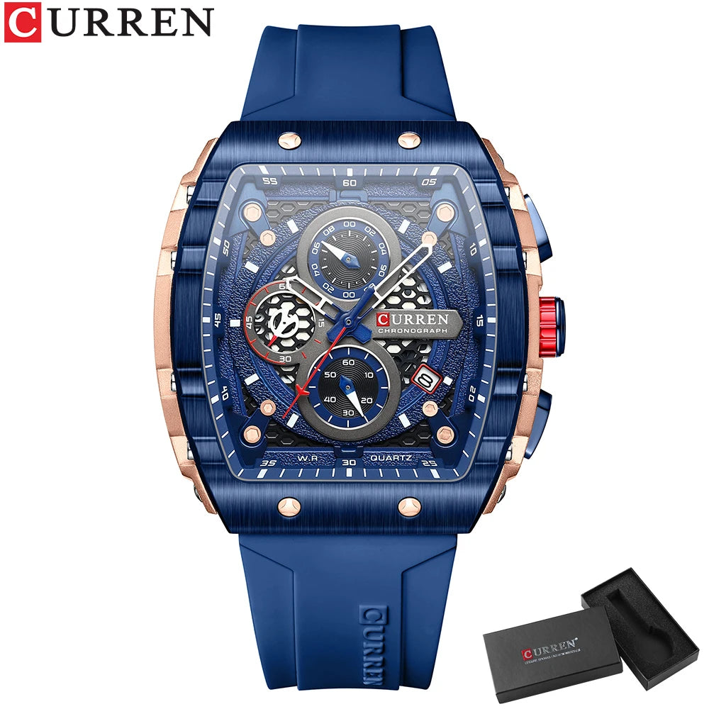 CURREN 8442 Sports Rectangular Watch