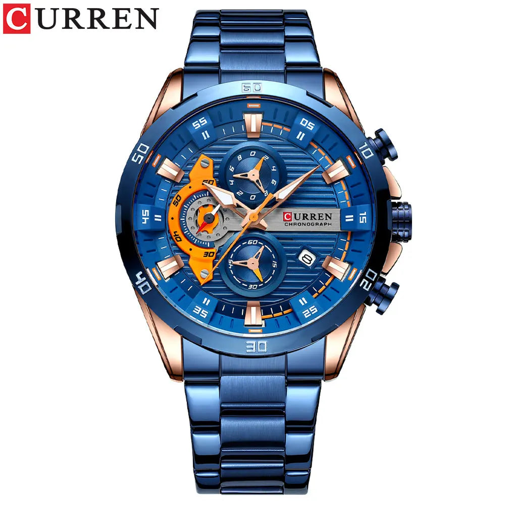 CURREN 8402 Stainless Steel Watches for Men