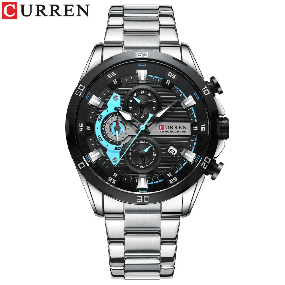 CURREN 8402 Stainless Steel Watches for Men