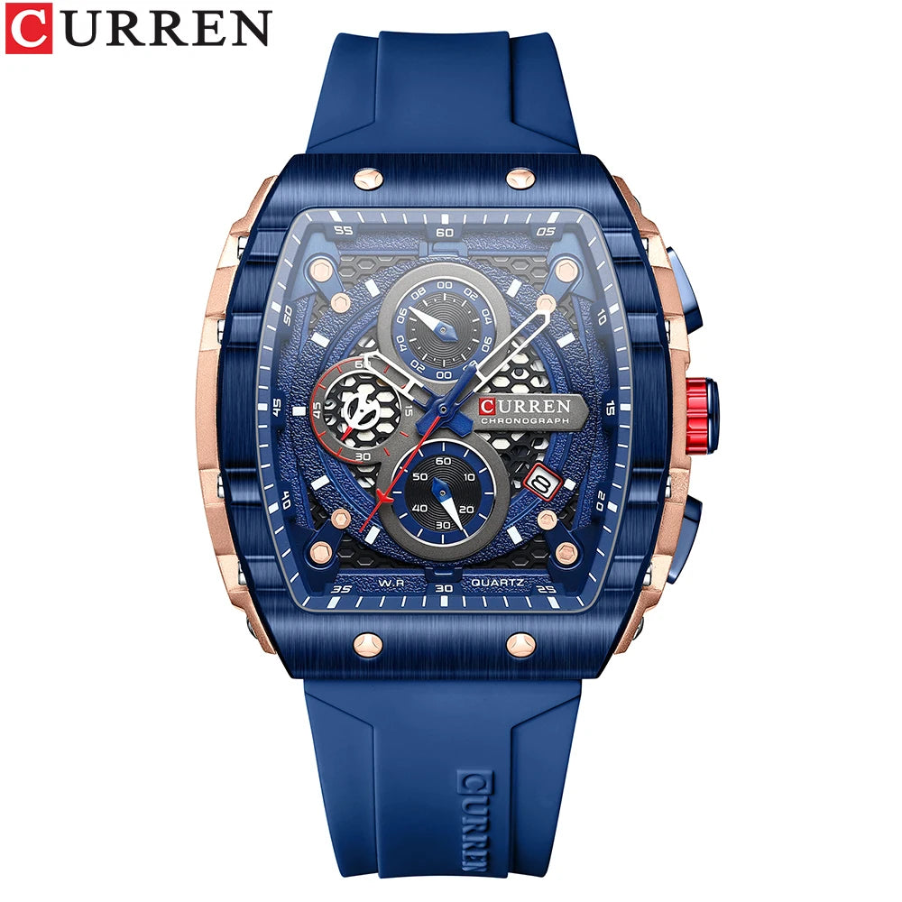 CURREN 8442 Sports Rectangular Watch