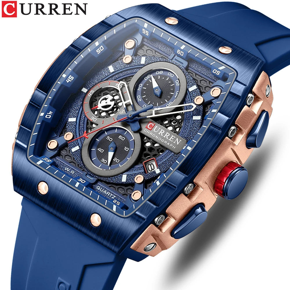 CURREN 8442 Sports Rectangular Watch
