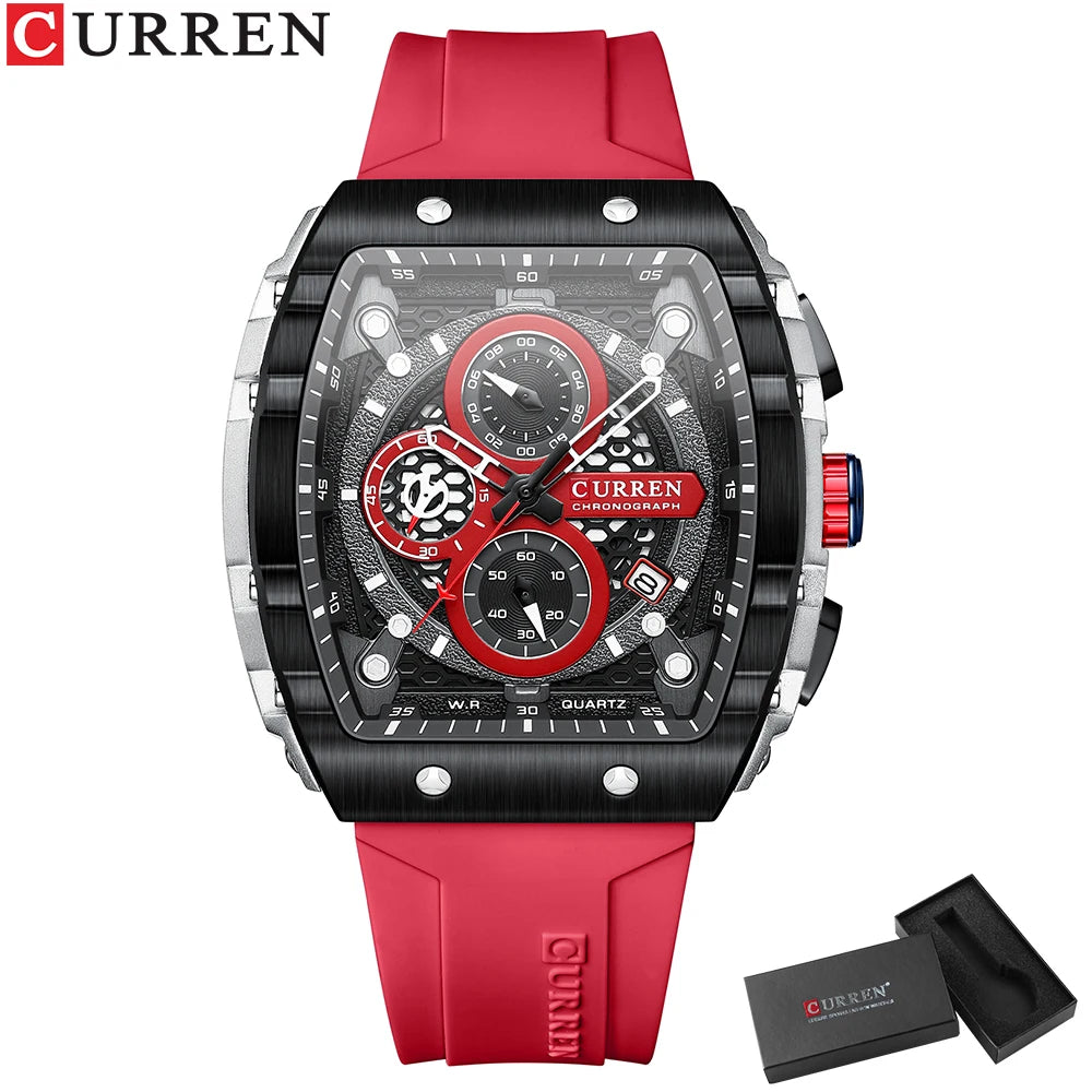 CURREN 8442 Sports Rectangular Watch