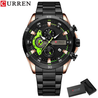 CURREN 8402 Stainless Steel Watches for Men