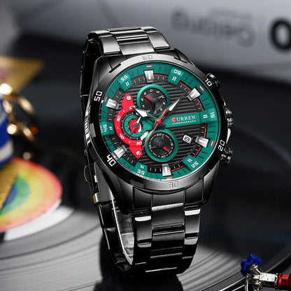 CURREN 8402 Stainless Steel Watches for Men