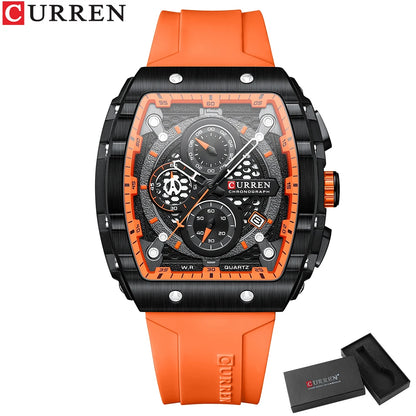 CURREN 8442 Sports Rectangular Watch