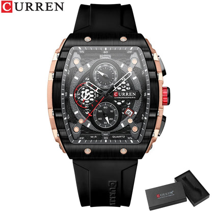 CURREN 8442 Sports Rectangular Watch