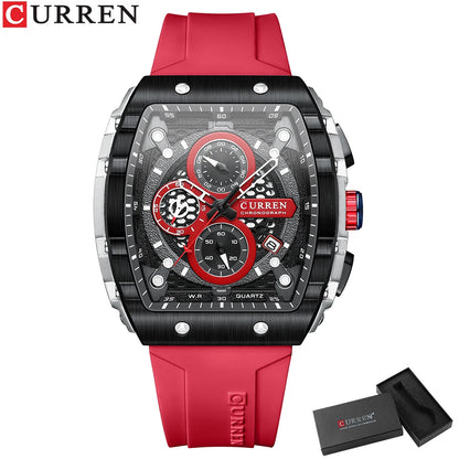 CURREN 8442 Sports Rectangular Watch